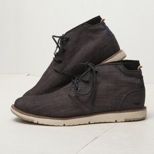 TOMS Shoes Mens Size 10.5 Gray Canvas Chukka Lace Up Casual Comfort Sneakers
